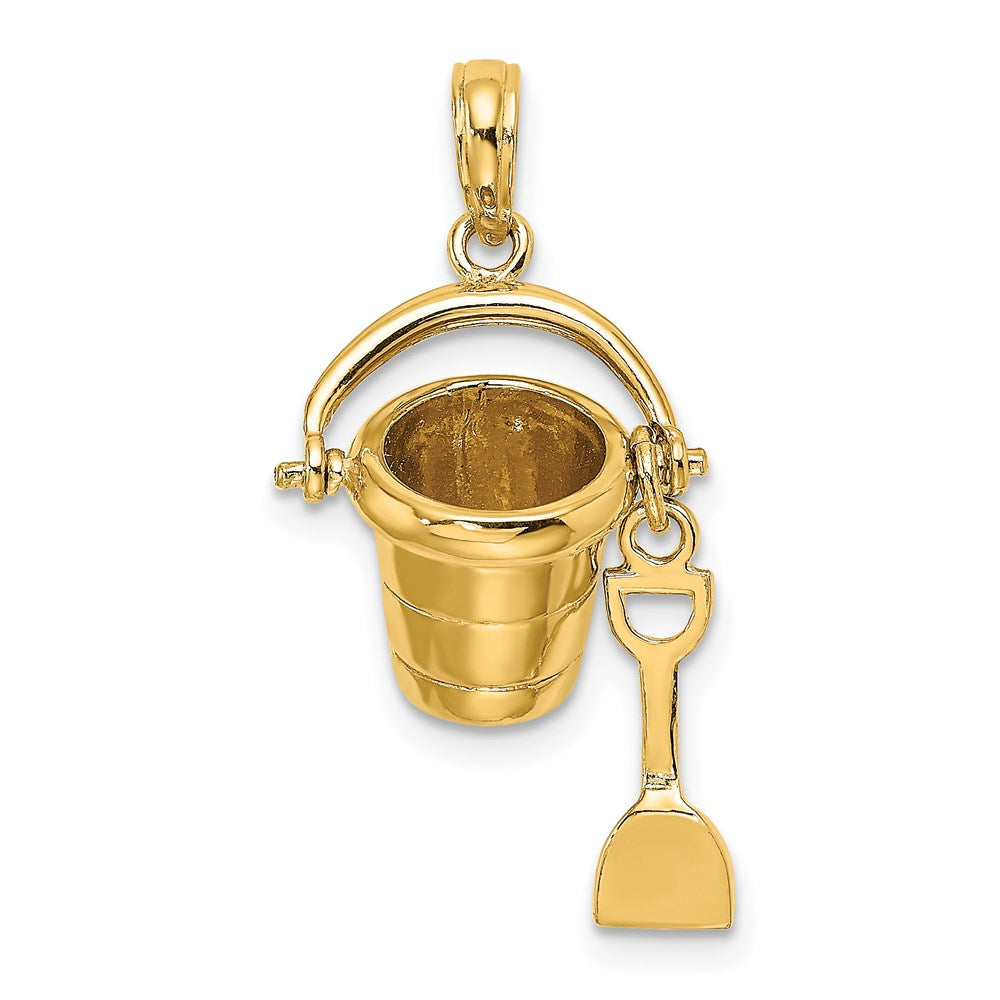 14K 3D MYRTLE BEACH Bucket and Shovel Charm