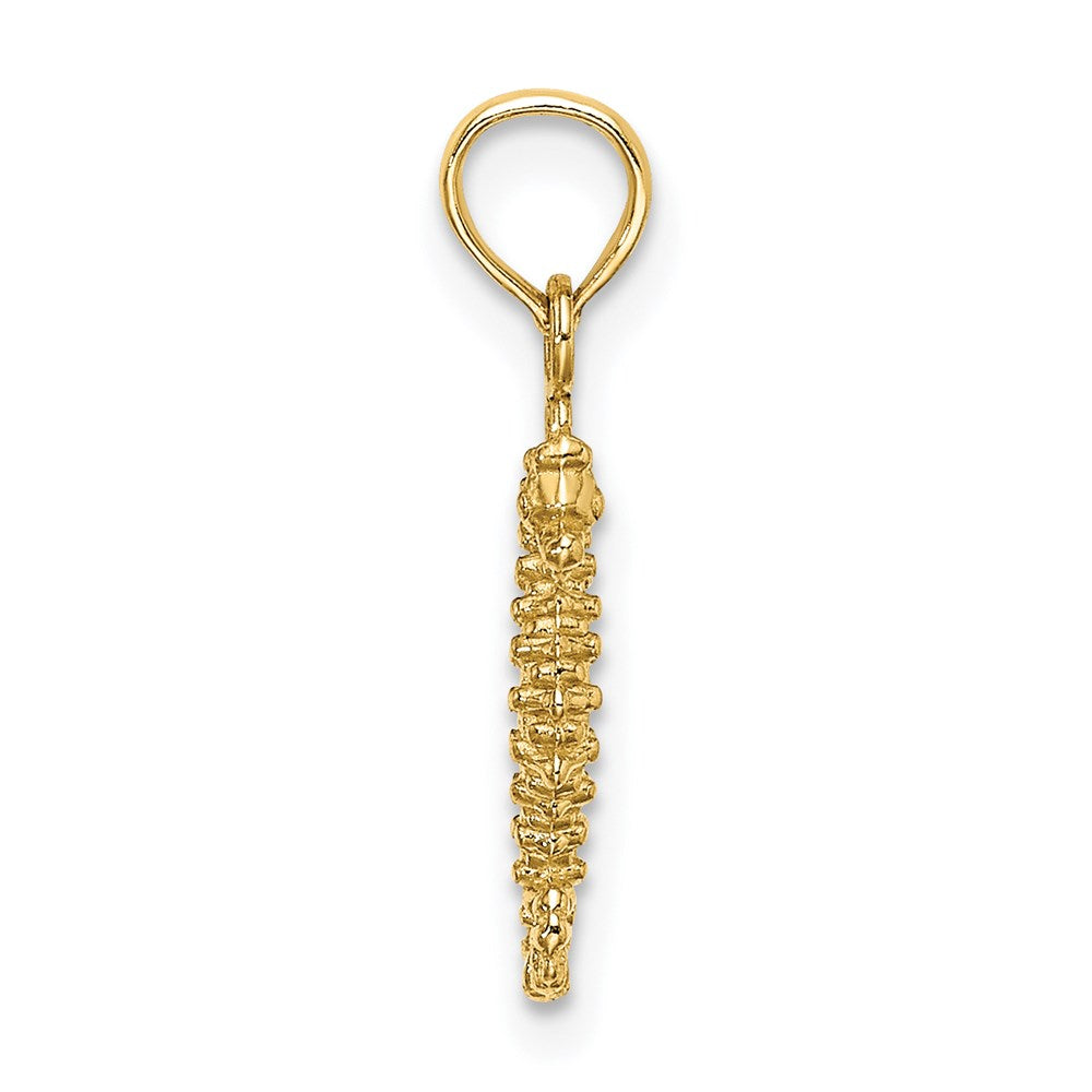 14K 3-D Mini Seahorse Charm