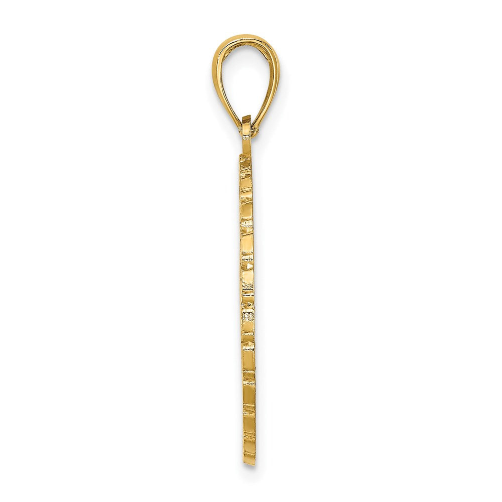 14K JAMAICA and Palm Tree Disk Charm