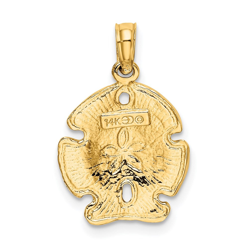 14K Polished Sand Dollar Charm