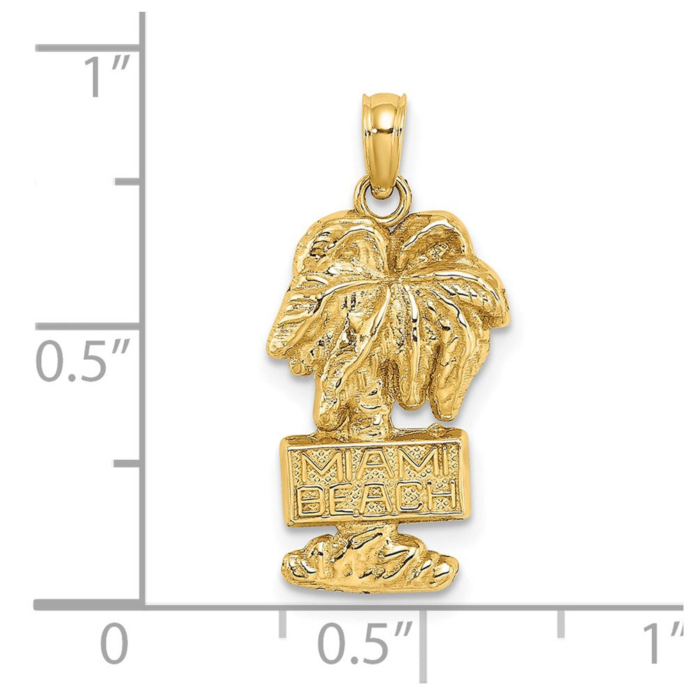 14K MIAMI BEACH Palm Tree Charms