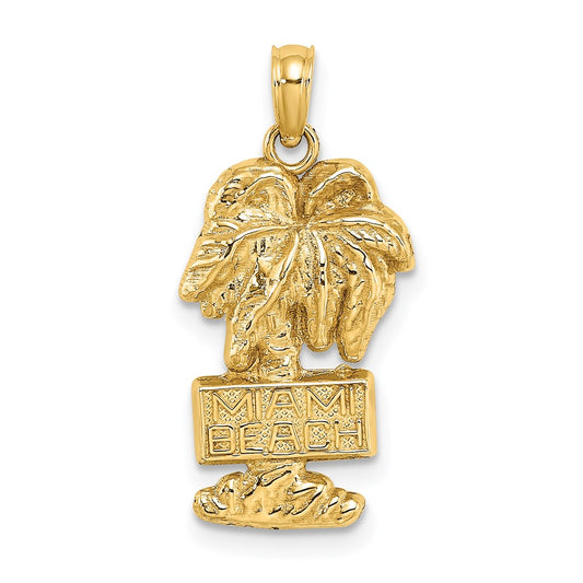 14K MIAMI BEACH Palm Tree Charms