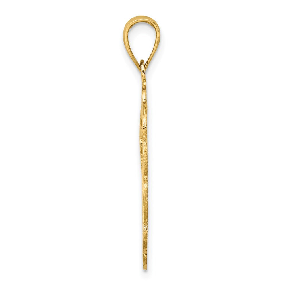 14K Pelican In Circle Charm