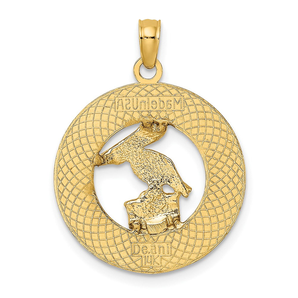14K LAUDERDALE-BY-THE-SEA FL w/Pelican Charm