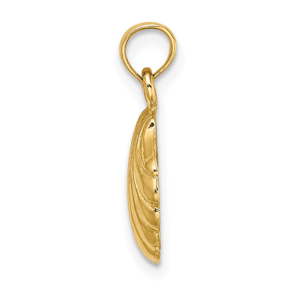 14K Polished Scallop Shell Charm