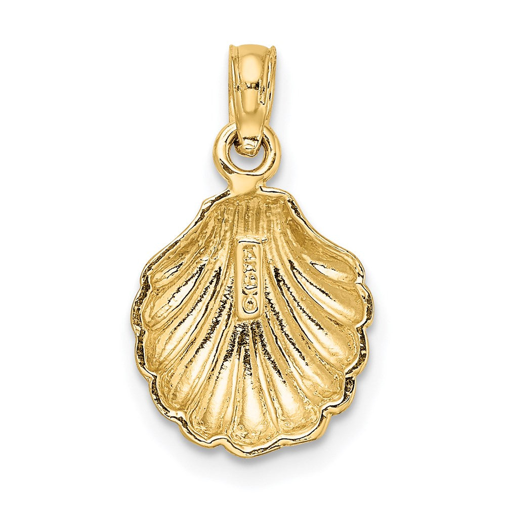 14K Polished Scallop Shell Charm
