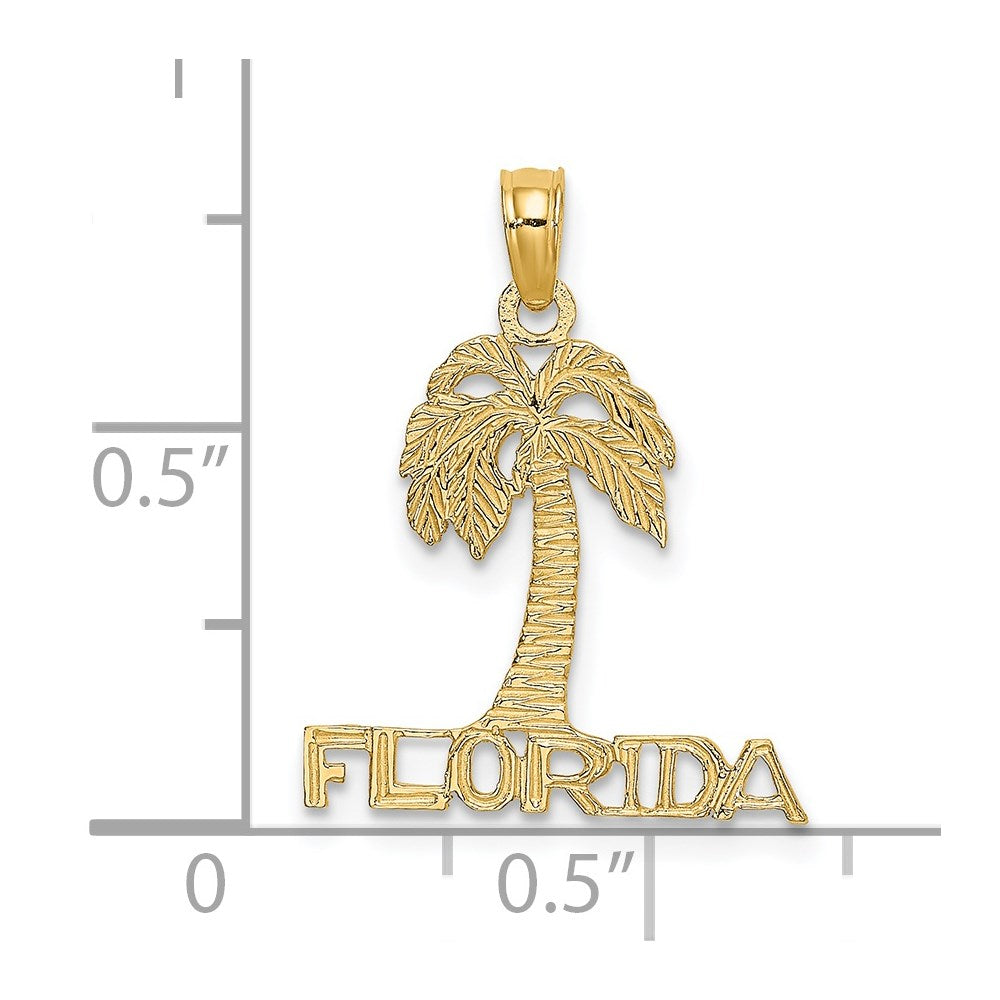 14K FLORIDA Palm Tree Charm