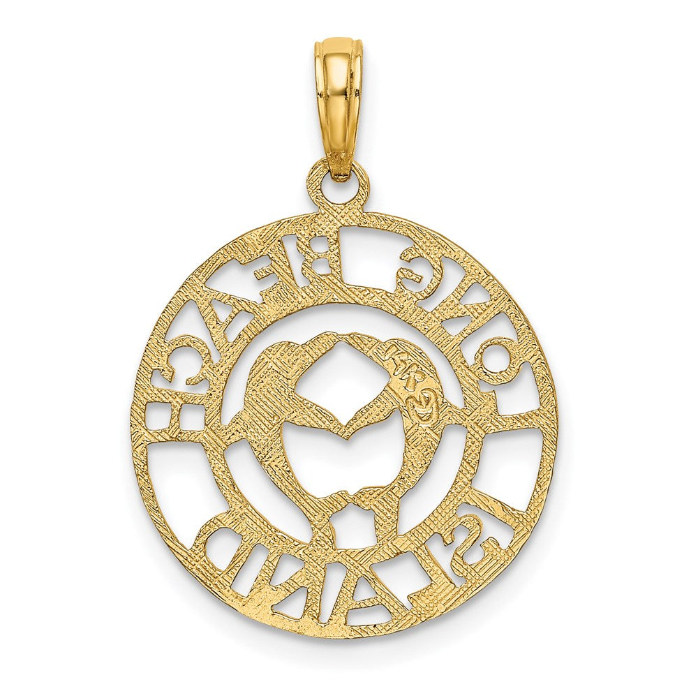 14K LONG BEACH ISLAND w/ Dolphins Charm