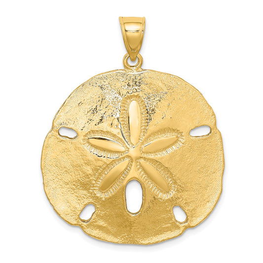 14K Polished Sand Dollar Charm