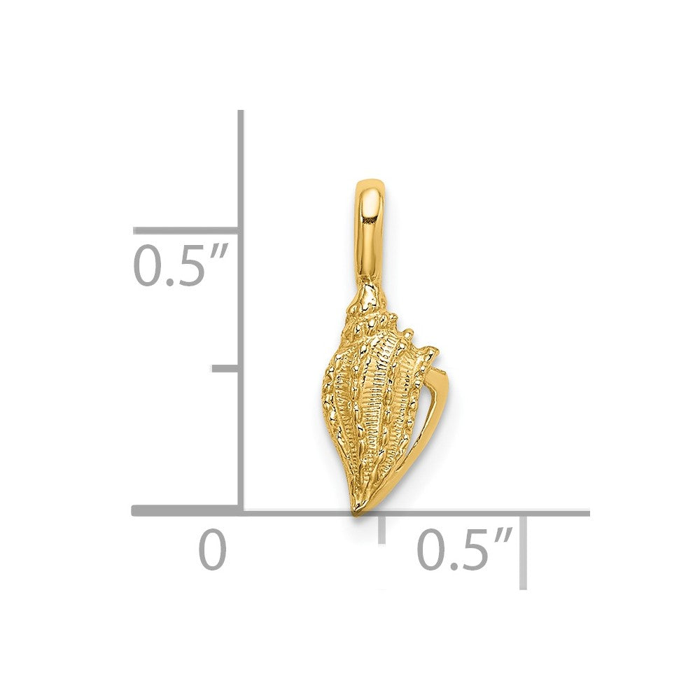 14K Mini Conch Shell Charm