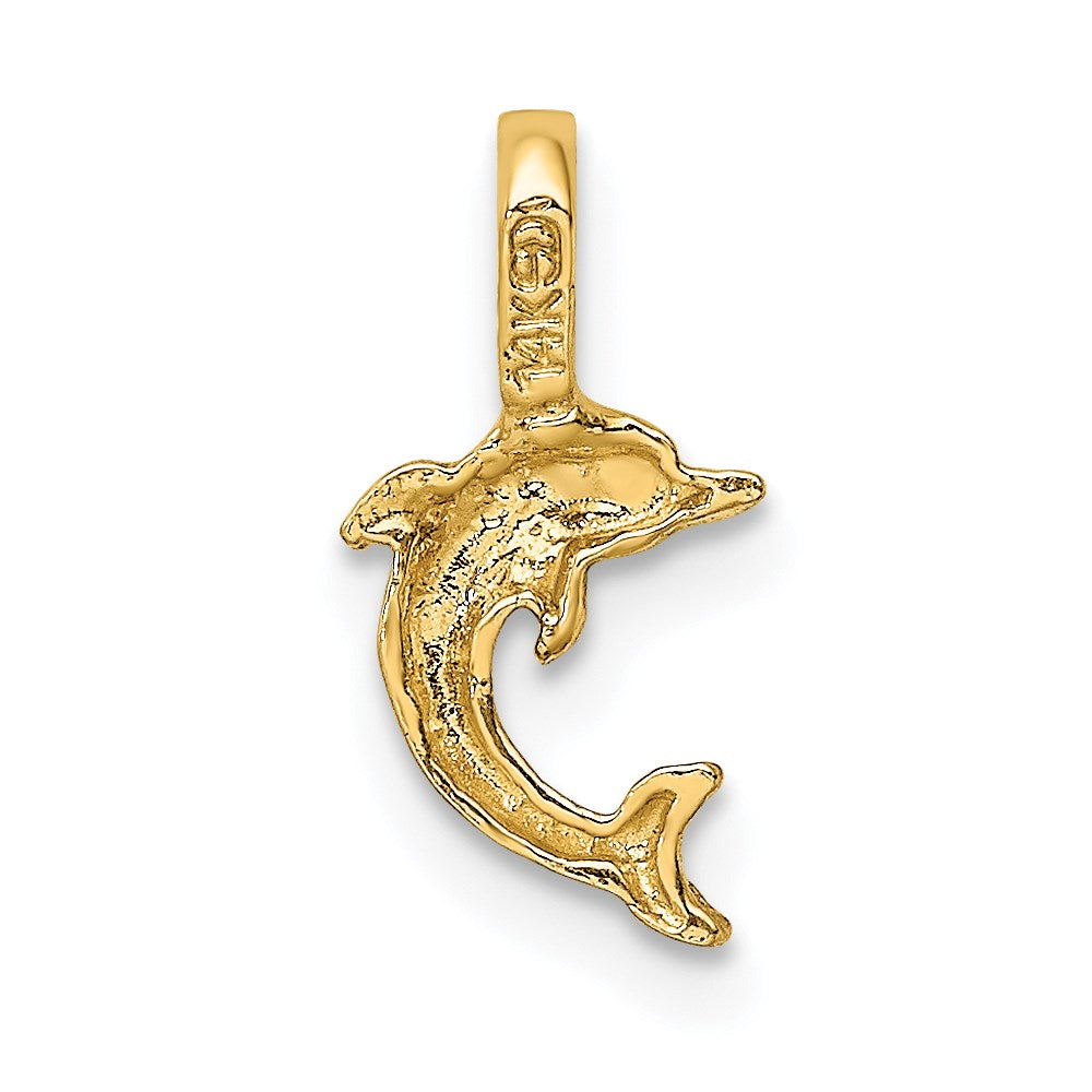 14K Mini Jumping Dolphin with Fixed Bail Charm
