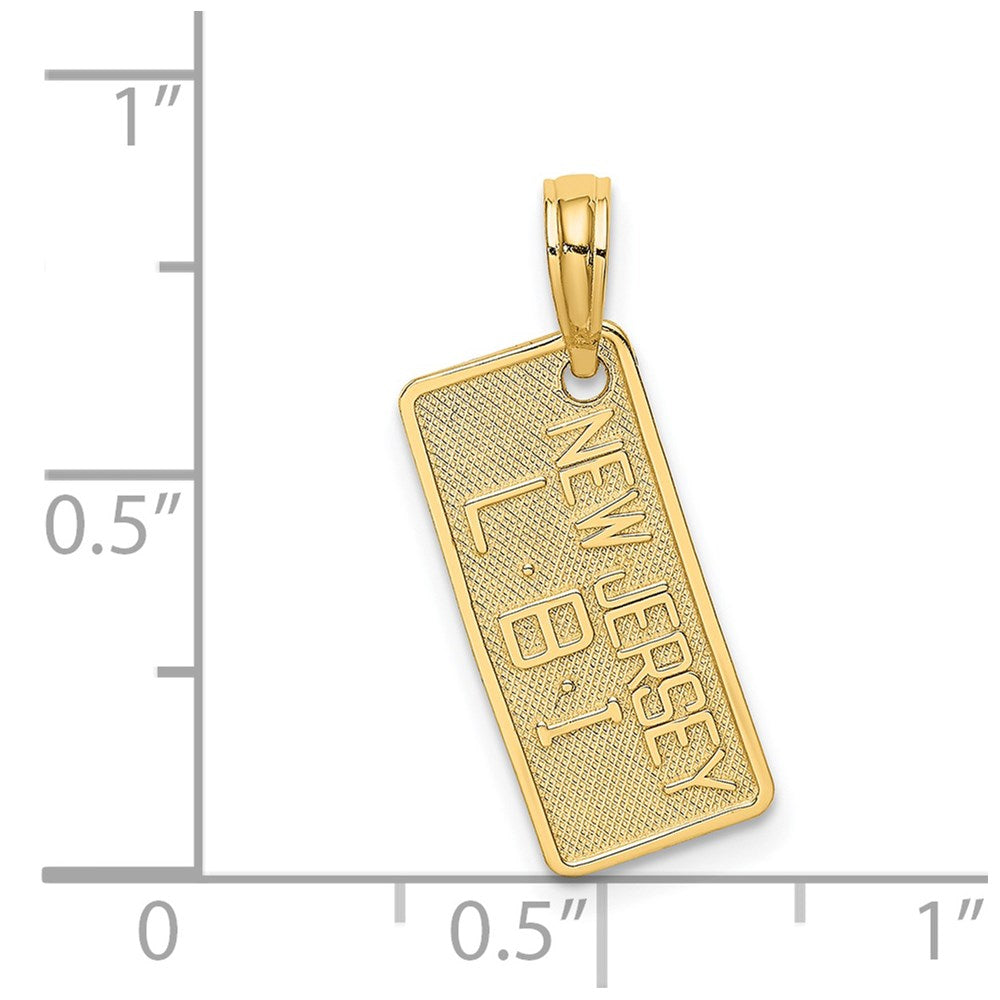 14K NEW JERSEY-LBI (Long Beach Island) License Plate Charm