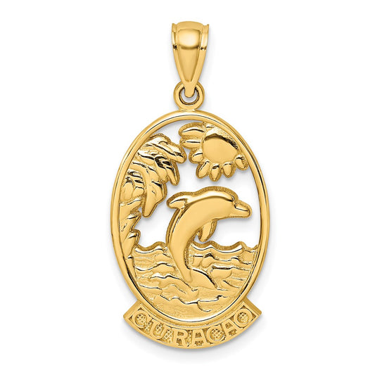 14K CURACAO w/ Dolphin Sunset Charm