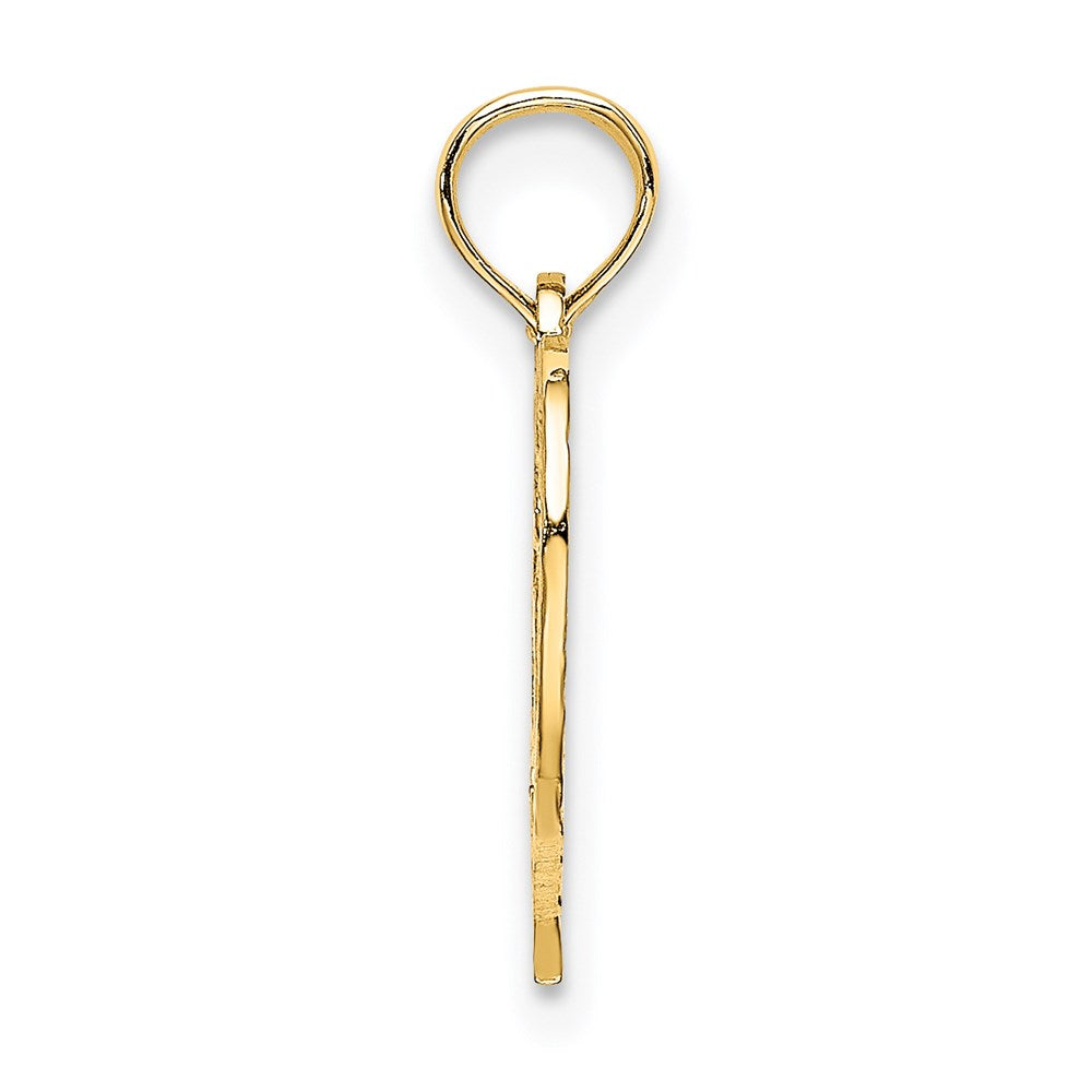 14K 25 In Heart Charm