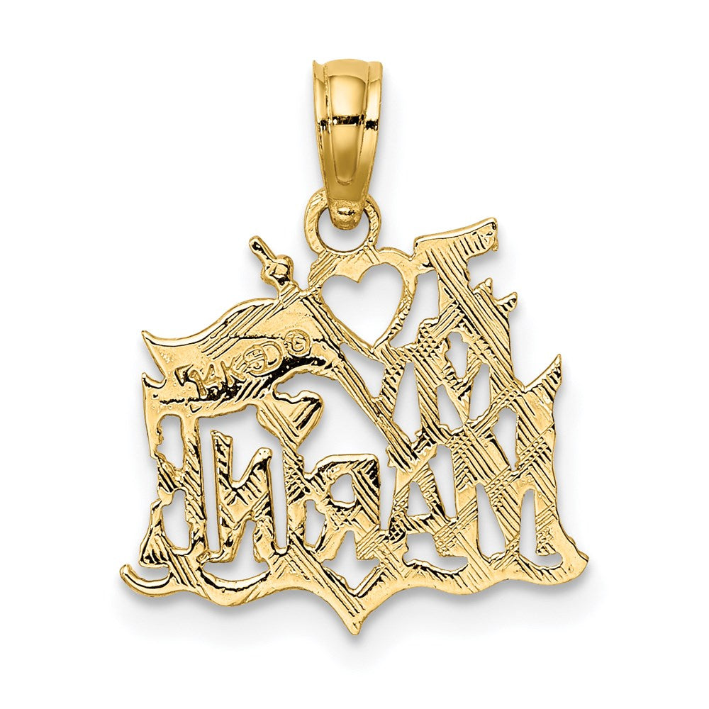 14K I LOVE MY MARINE Pendant