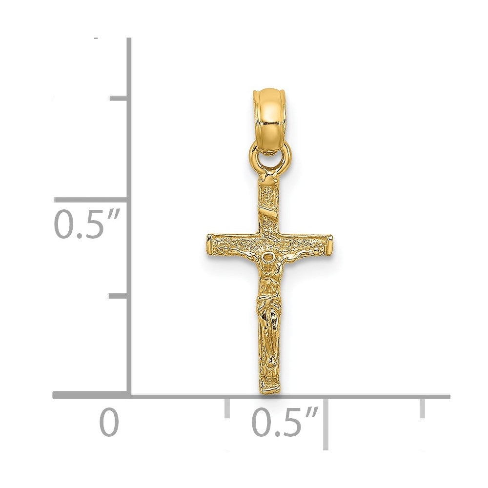 14K Mini Crucifix Charm