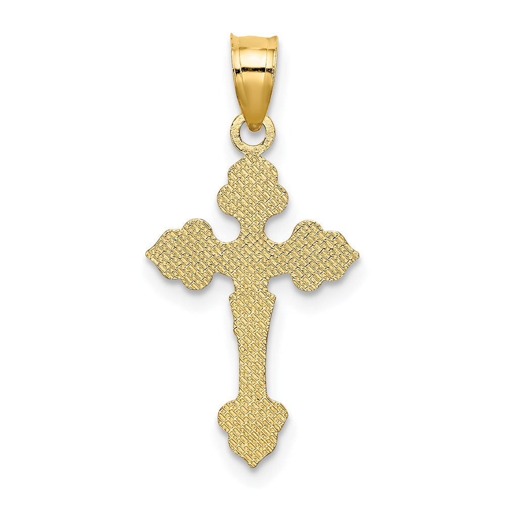 14K Crucifix W/ Fancy Tips Charm