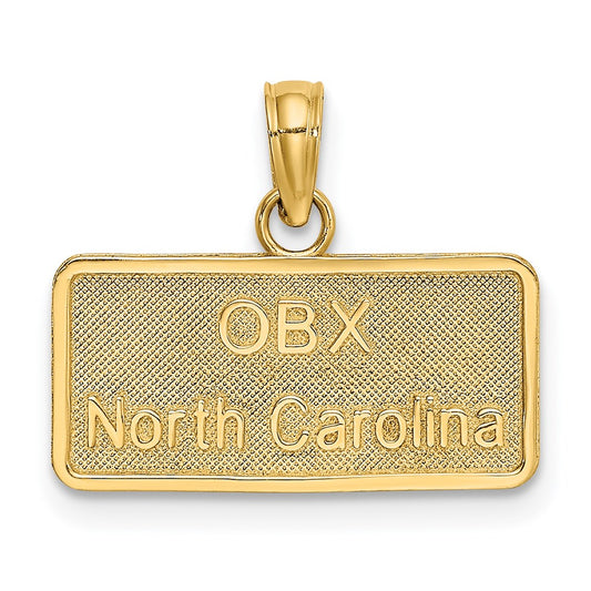 14K OBX NORTH CAROLINA License Plate Charm
