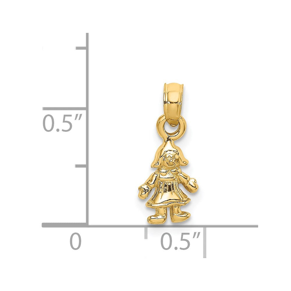 14K 3-D MINI DOLL Charm