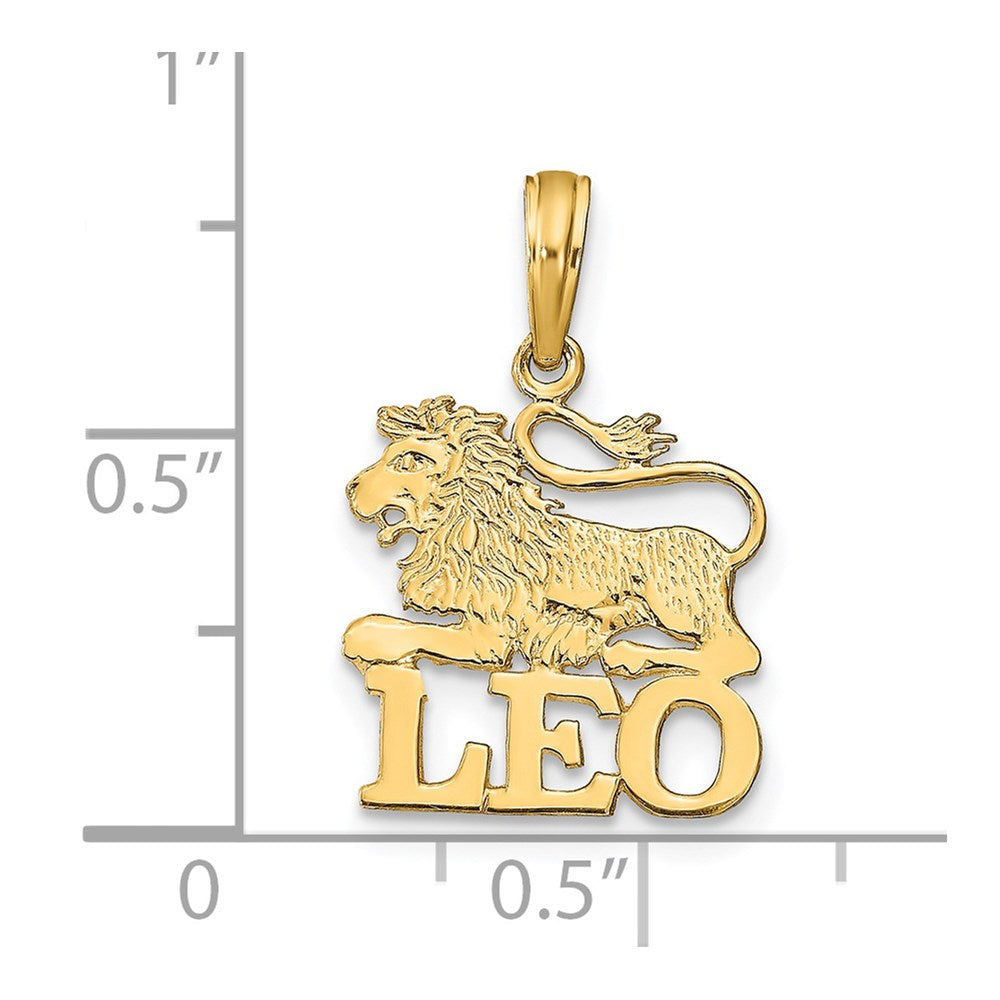 14K LEO Zodiac Charm