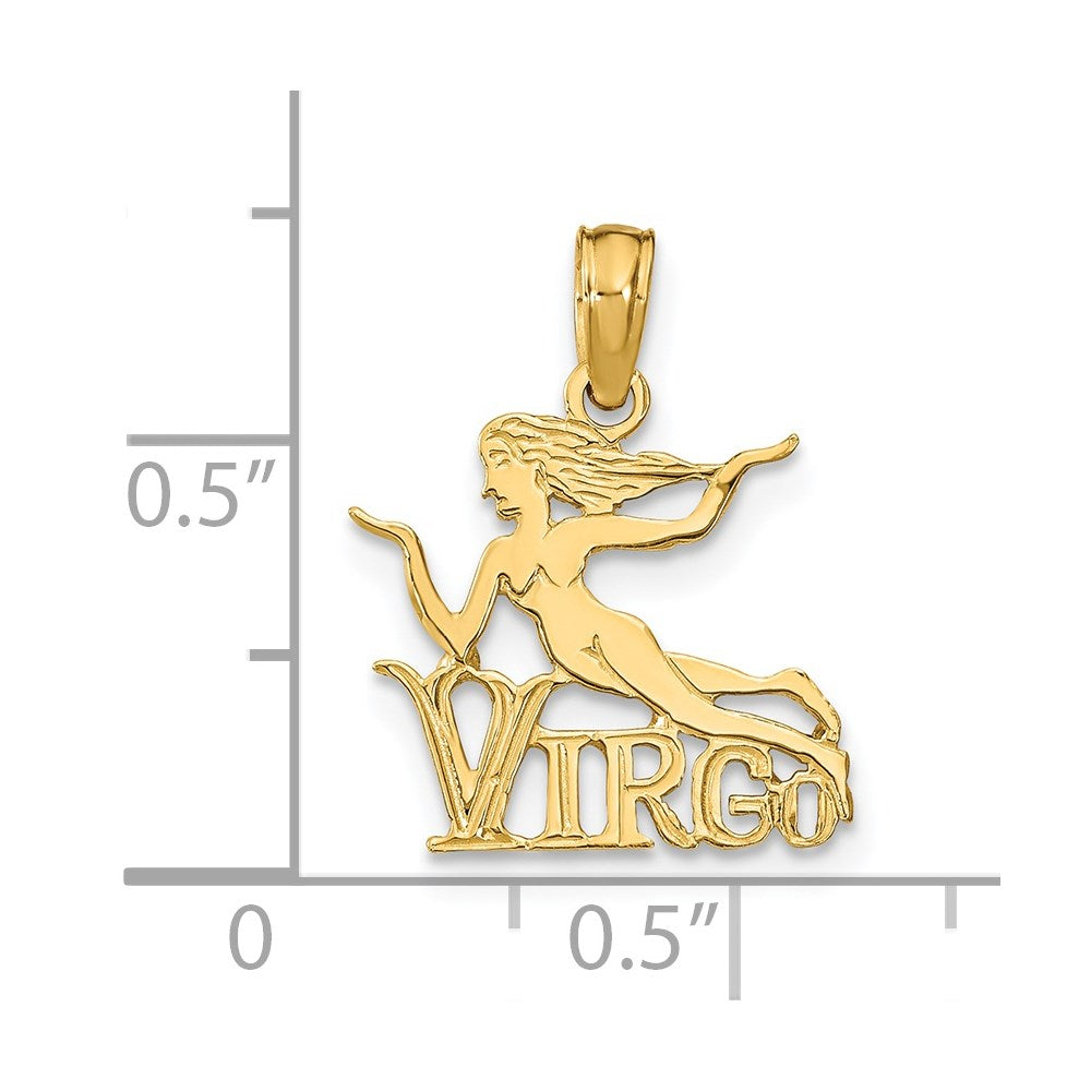 14K VIRGO Zodiac Charm