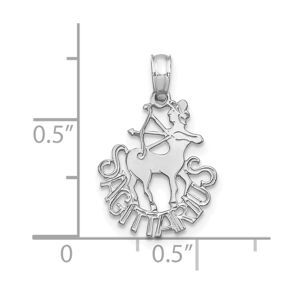 14k WG SAGITTARIUS Zodiac Charm