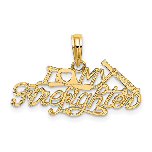 14k I LOVE MY FIREFIGHTER Charm