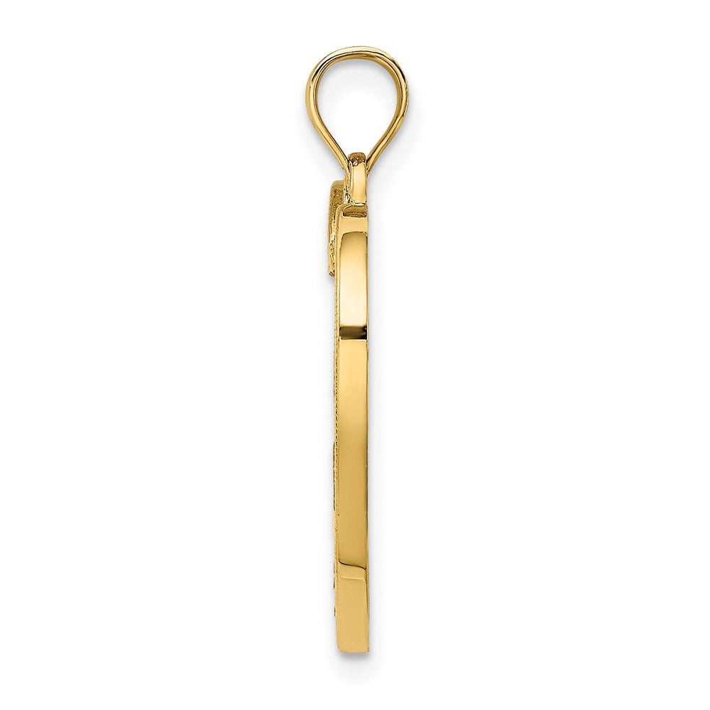 14k w/ Rhodium MOM Heart with 2 Kids Charm