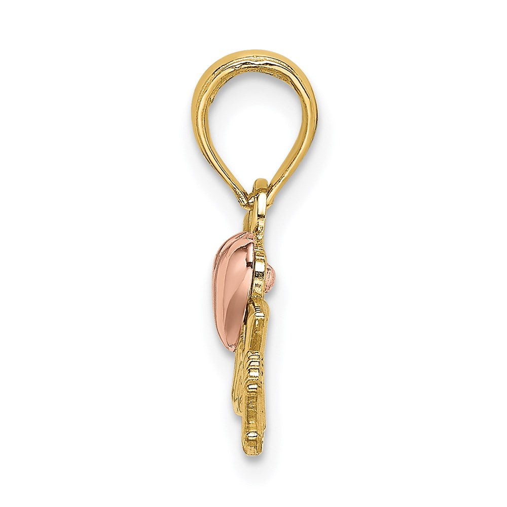 14k Two-Tone GRANDMA w/ Heart Charm