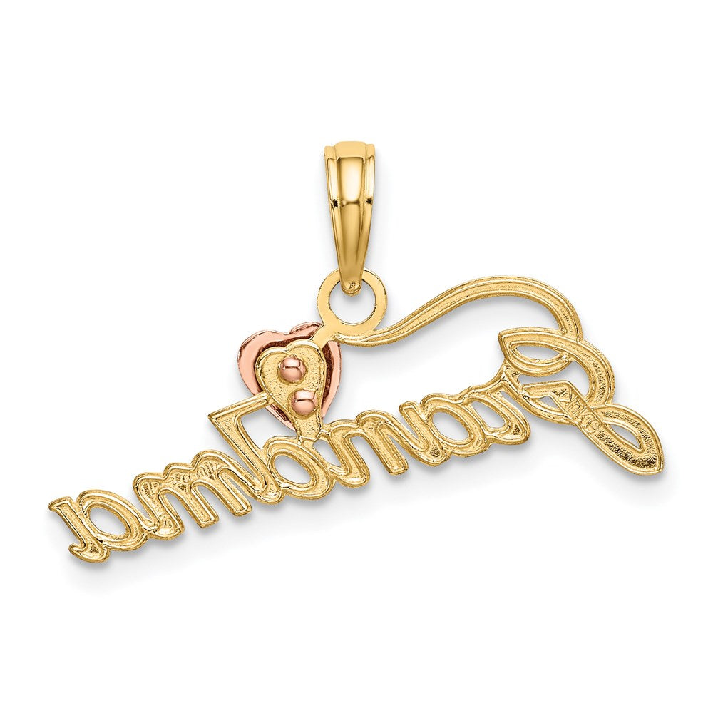 14k Two-Tone GRANDMA w/ Heart Charm