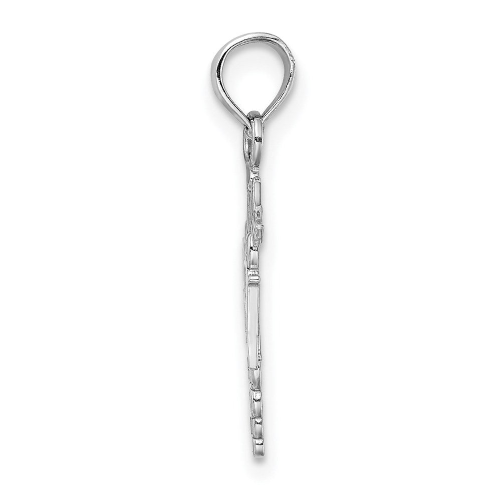 14k White Gold Polished R.N. Pendant