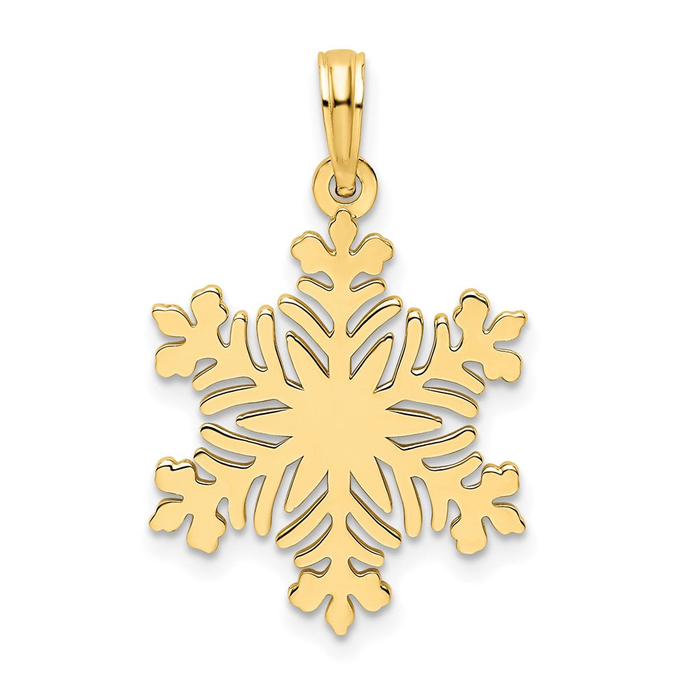 14K Polished Snowflake Pendant