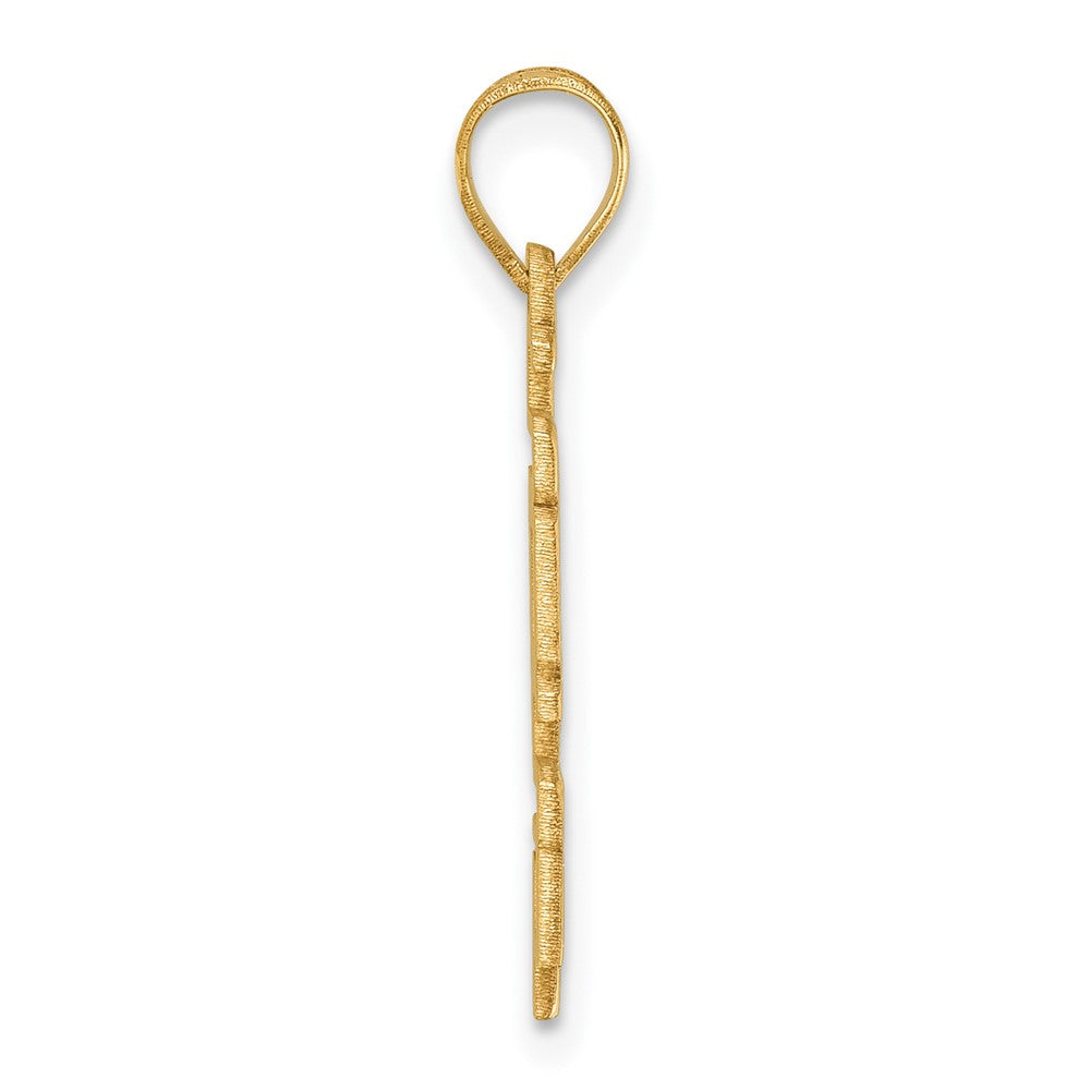 14K Polished Vertical 2024 Graduation Charm