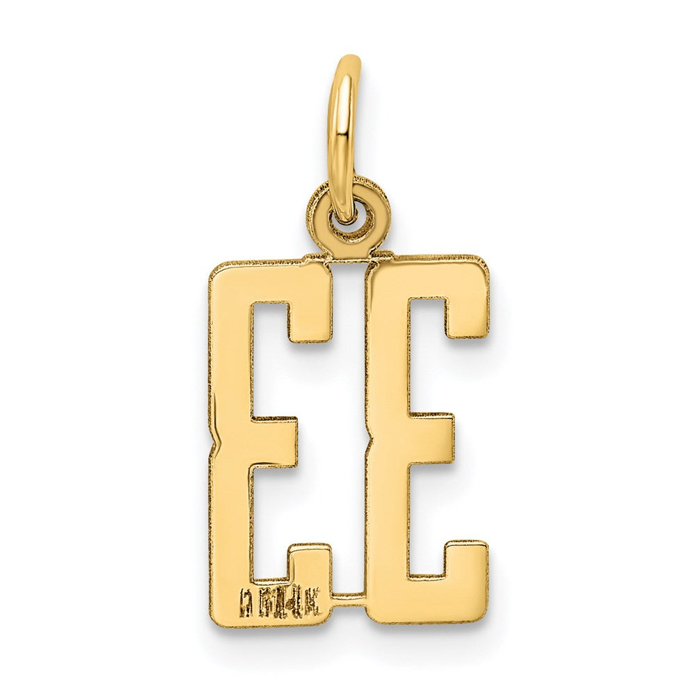 14k Small Elongated Number 33 Charm