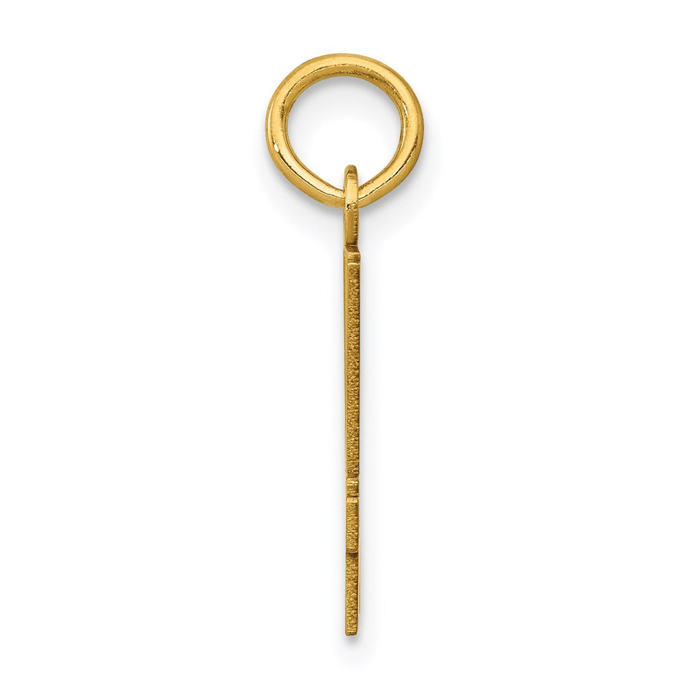 14k Small Elongated Number 44 Charm