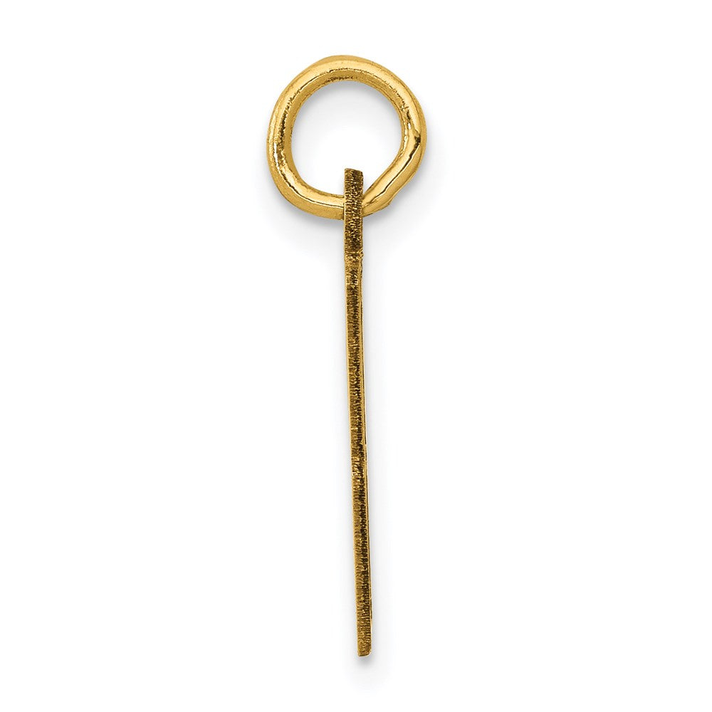 14k Small Elongated Number 98 Charm