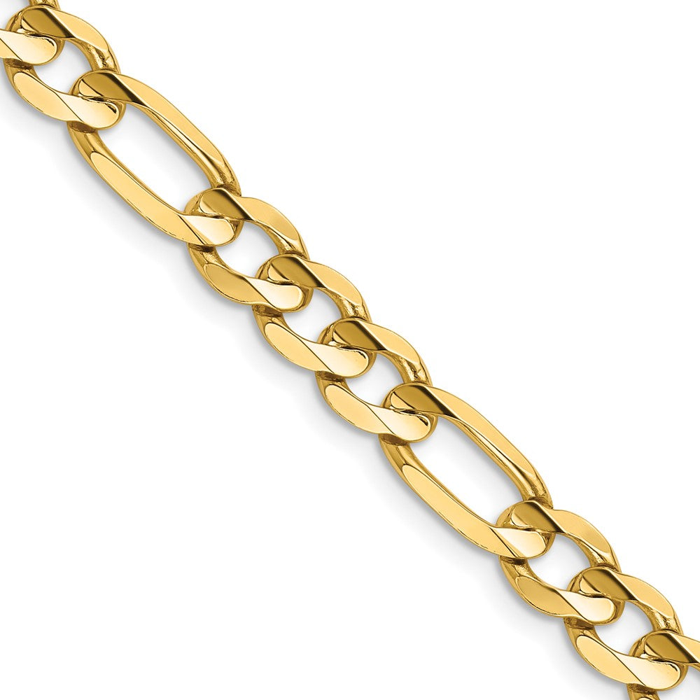 14K 26 inch 6.75mm Concave Open Figaro with Lobster Clasp Chain
