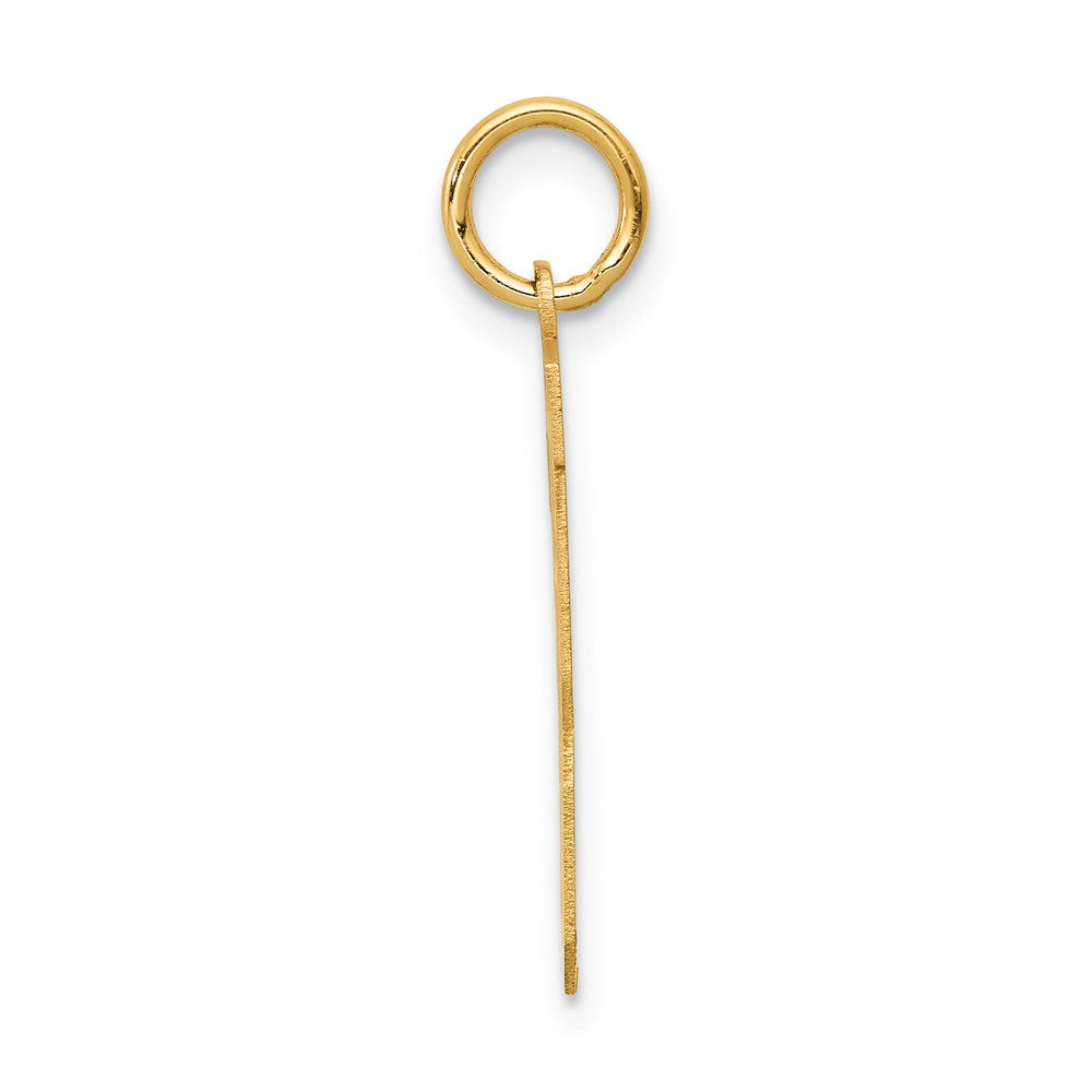 14k Medium Satin Number 13 Charm