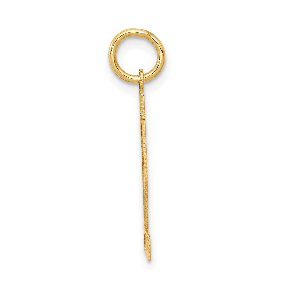 14k Medium Satin Number 22 Charm