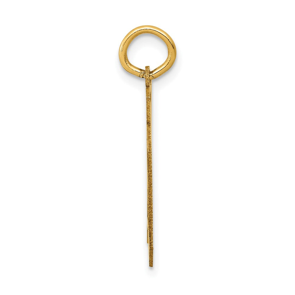 14k Medium Satin Number 70 Charm