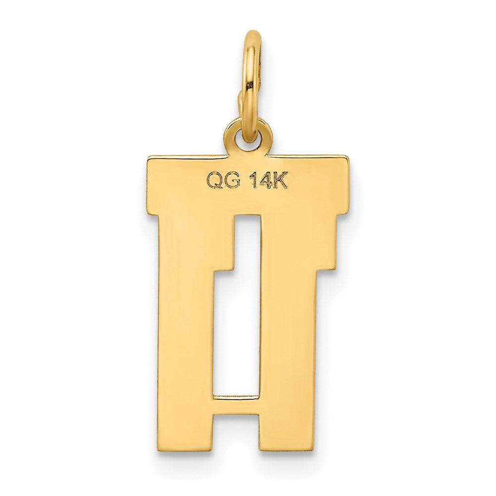 14k Small Satin Number 11 Charm