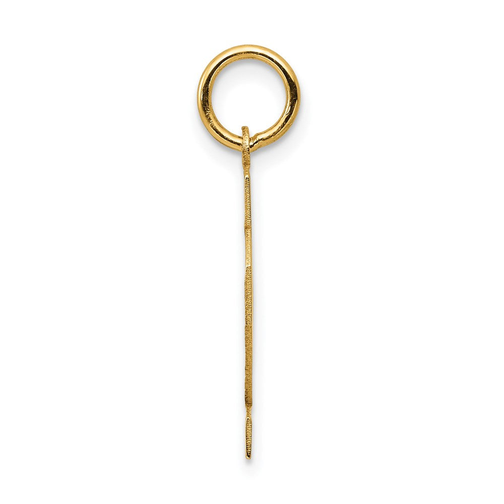 14k Small Satin Number 42 Charm