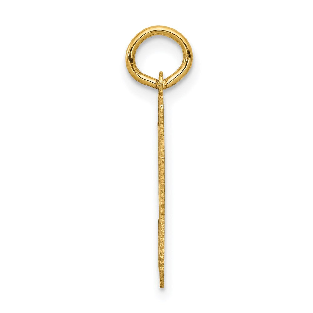 14k Small Satin Number 53 Charm