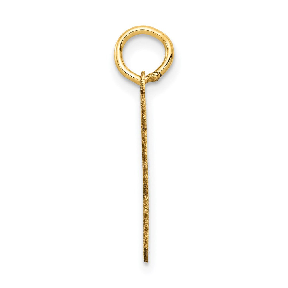 14k Small Satin Number 63 Charm