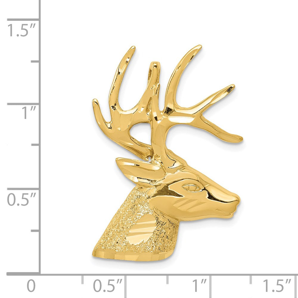 14k Laser Cut Deer Charm