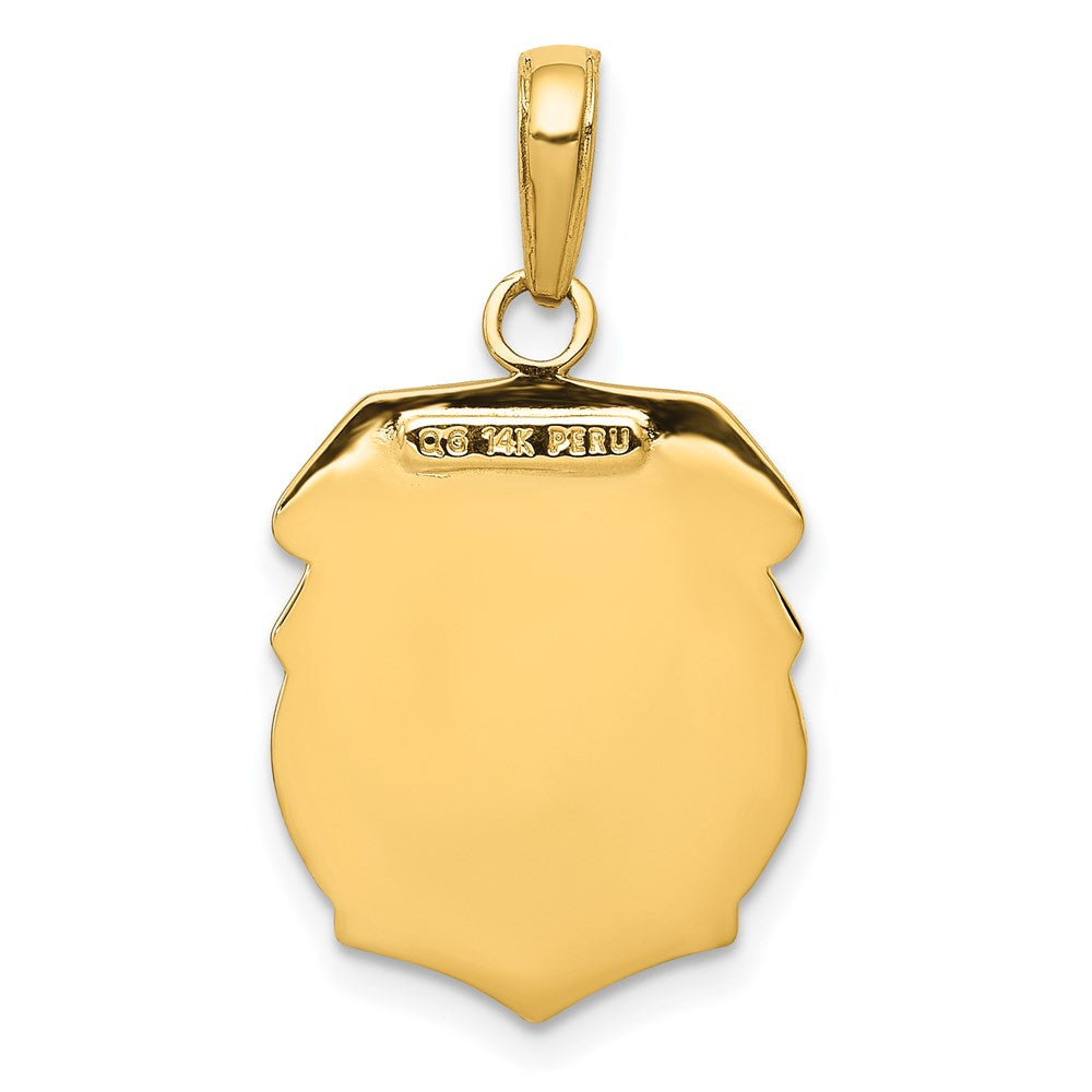 14k Saint Michael Medal Badge Pendant