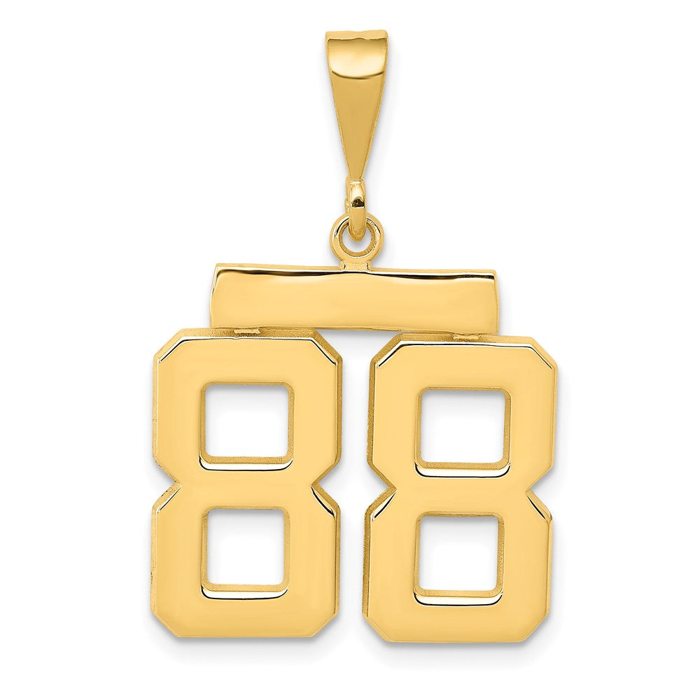 14k Medium Polished Number 88 Charm