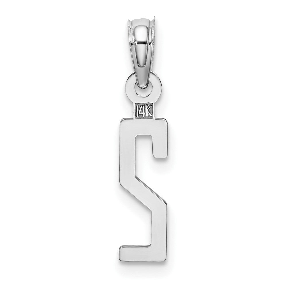 14kw Polished Number 2 Pendant