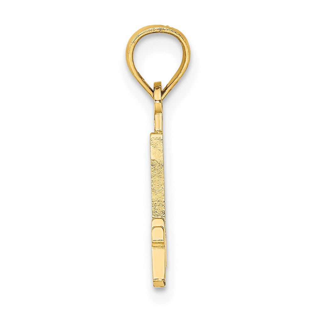 14k Polished Number 4 Pendant