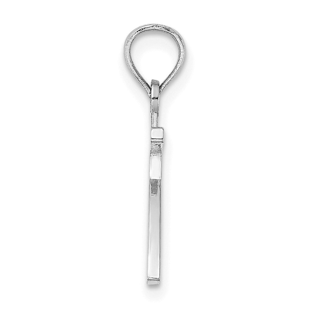14kw Polished Number 7 Pendant